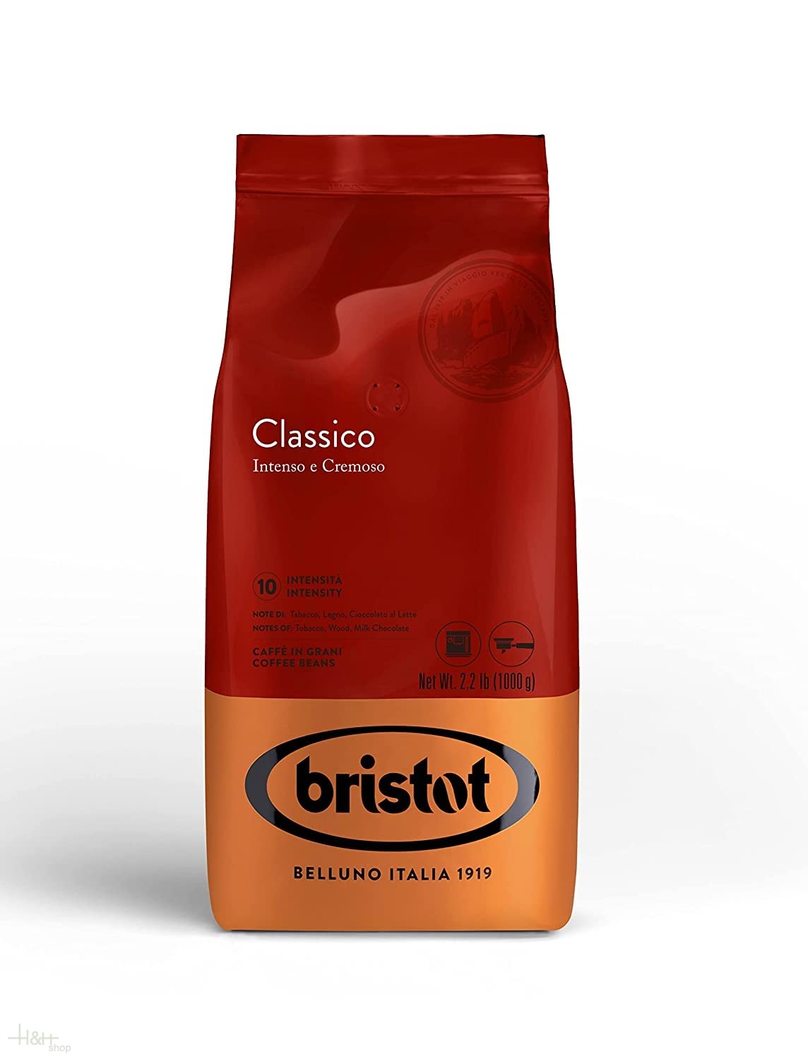 5 x Kaffee Espresso Bristot Miscela Classico Bohnen 1 kg.