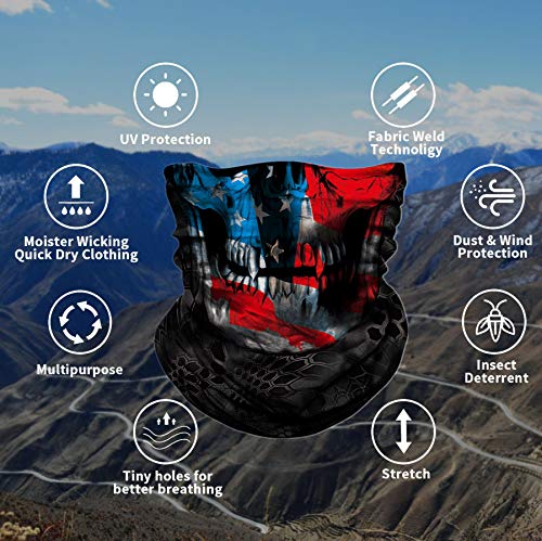 Seamless Neck Gaiter Shield Scarf Bandana Face Mask Seamless Uv Protection For Motorcycle Cycling Riding Running Headbands (A-09) #TOP1