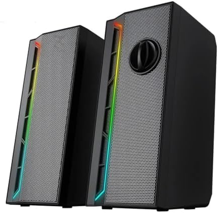 3.5mm Aux 2.0 Stereo Surround Music RGB Gaming Speakers Sound Bar for Computer Desktop PC Loudspeakers image 2