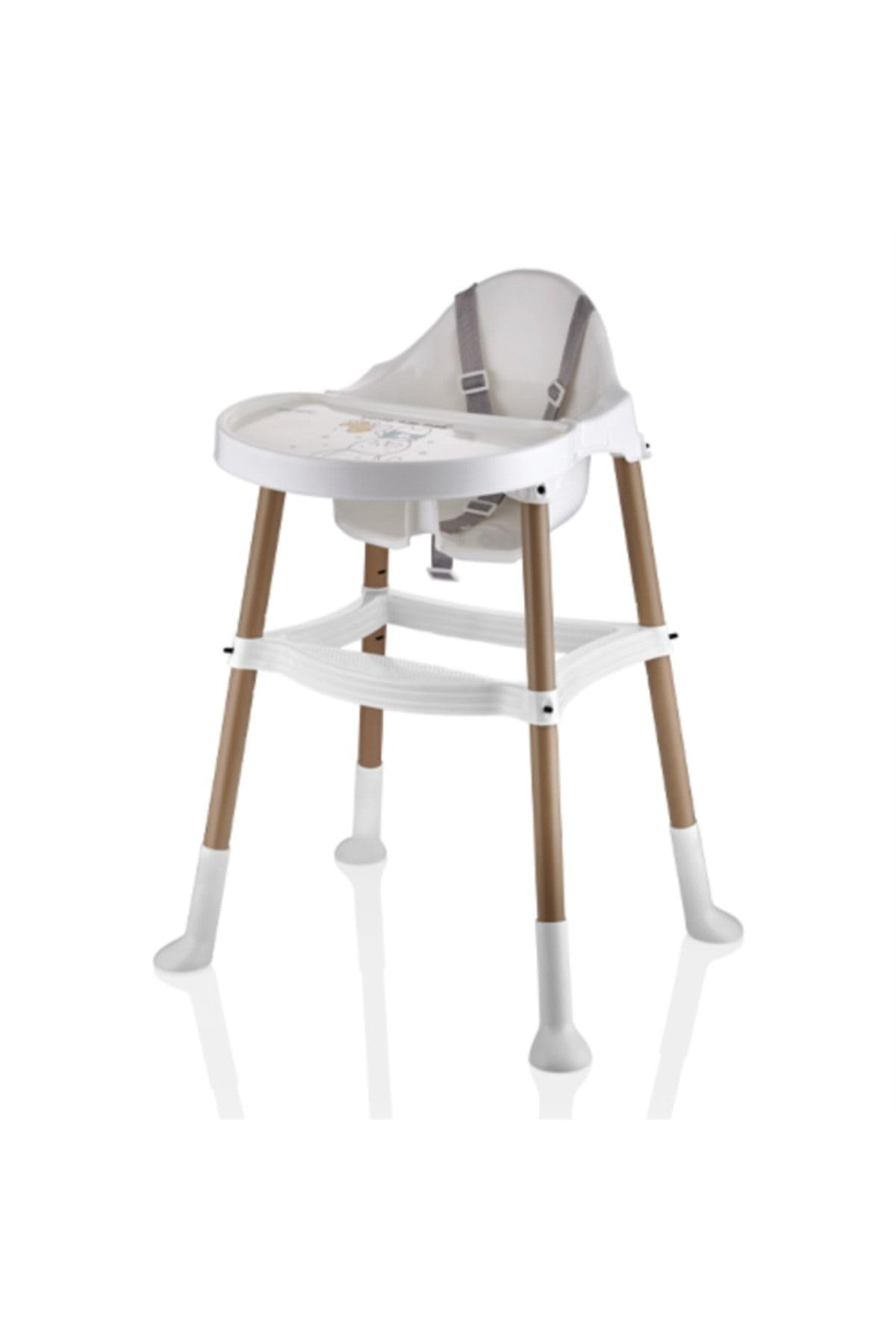 Baby High Chair lightweight easy to install easily clean removed with a single button,6-36 months, 3-point seat belt (DARK ECRU)