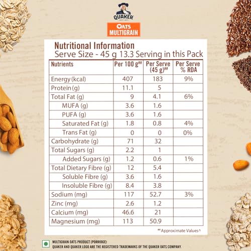 Image of Quaker Oats Plus - Multigrain Advantage, 600g (Pack of 3)