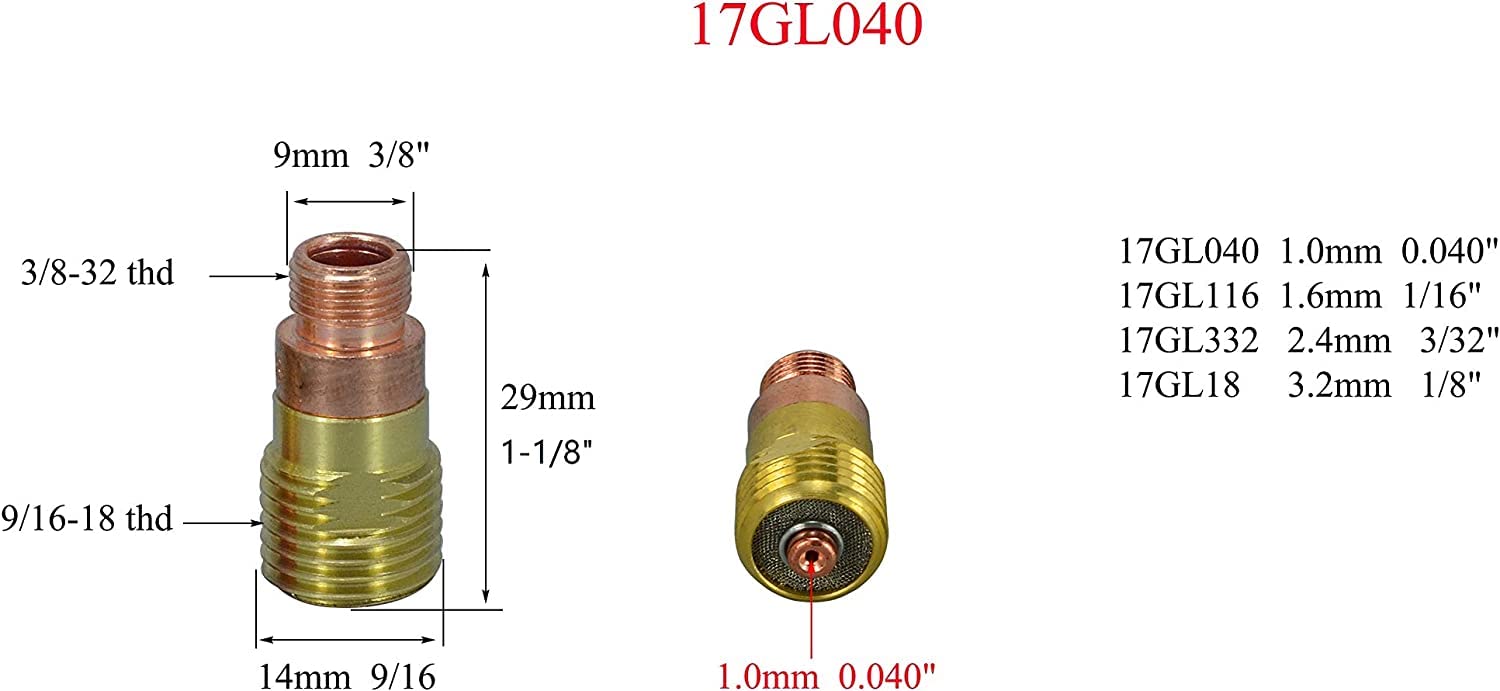 Buse Tig RIVERWELD Corps De Collet Diffuseur Gaz Compact 17gl116 10n23s