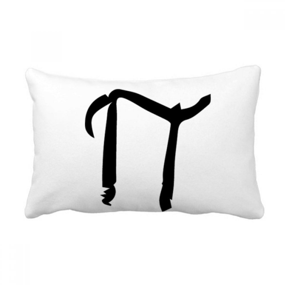 Coussin Pi Alphabet Grec 40x60 cm oreiller lombaire noir pour décoration canapé salon