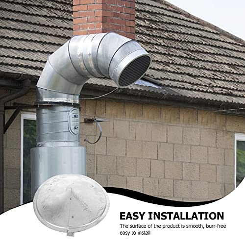 Roof Vent Proof Accessories Metal Chimney Smokestack Spark Weather Topper Steel Stainless Insulation Top Cover All Wind Silver Rainproof Round Arrestor Practical Cap #TOP3