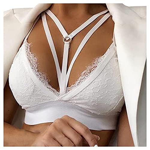 HELLORSOON Leder-Dessous in Übergröße für Frauen, 4 x BH-Dessous für...