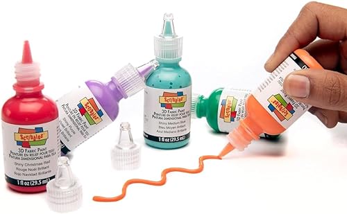 Miniatura 6 de Scribbles 13903 - Pintura de tela 3D brillante, color blanco