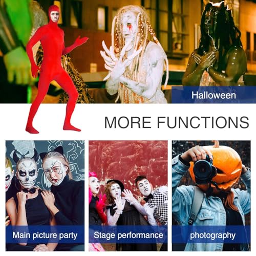 Traje de cosplay de Halloween unisex con apertura en la cara y ajuste elástico para adultos 2
