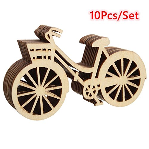 Katoot@ Wooden Bicycle Ornaments For Rustic Theme Party Diy Handmade Bike Crafts Home Christmas Birthday Wedding Decorations 10Pcs/Set #TOP1