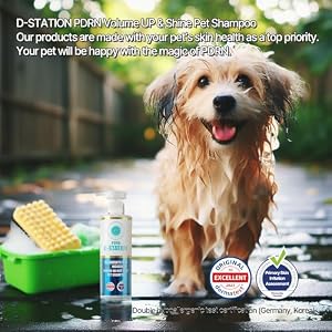 PDRN Volume Up & Shine Pet Shampoo - Contains PDRN & Manuka Honey - Enhances Skin Health, Moisturizes, Relieves Itching, Prevents Odor, Enhances Volume, and Gives Coat Shine. 10.1 oz PDRN Volume Up & Shine Pet Shampoo – Contains PDRN & Manuka Honey – Enhances Skin Health, Moisturizes, Relieves Itching, Prevents Odor, Enhances Volume, and Gives Coat Shine. 10.1 oz