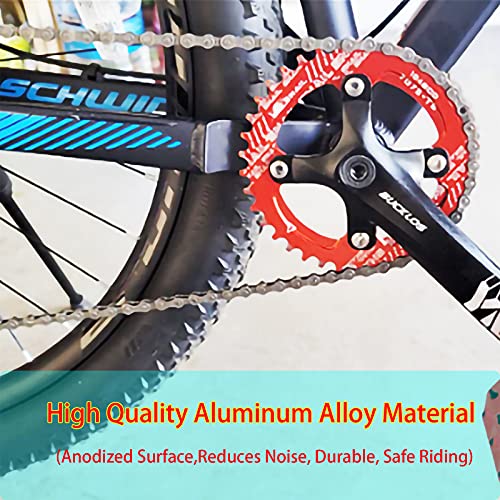 HAHOME Round 104BCD Bike Bicycle Chain Ring, 32T Single Narrow Wide Chainring with 4 Bolts, Blue