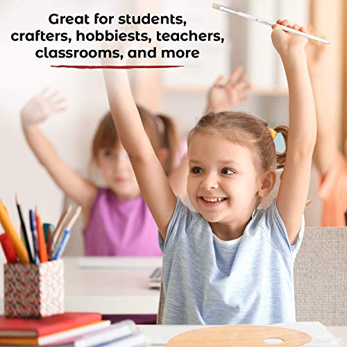 Academy Art Supply - 40 Piece Paintbrush Value Pack With Bristle, Nylon, Pony Hair, And Goat Hair Brushes For Acrylic, Oil, Watercolor, And Gouache #TOP3