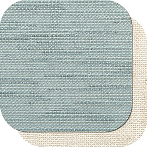 jinchan Linen Valance for Farmhouse Living Room Windows 16 Inch Slubbed Crossed Double Layer Window Valance Light Filtering Rustic Country Overlay Rod Pocket 1 Panel Blue Haze by jinchan - Image 9