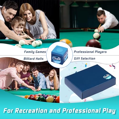 Pool Chalk 12-Pack - Professional Billiard Cue Chalk | Prevents Miscues & Enhances Grip for Precision | Long-Lasting for Home, Bar, and Tournament Play - Thumbnail 6