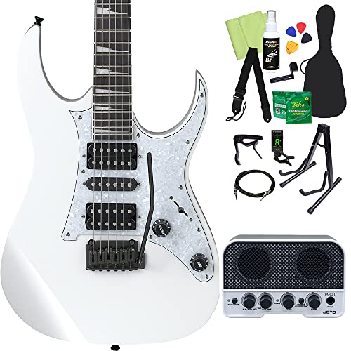 Ibanez RGV250 WH �G���L�M�^�[���S��14�_�Z�b�g�yBluetooth���ڃ~�j�A���v�t���z �z���C�g �A�C�o�j�[�Y