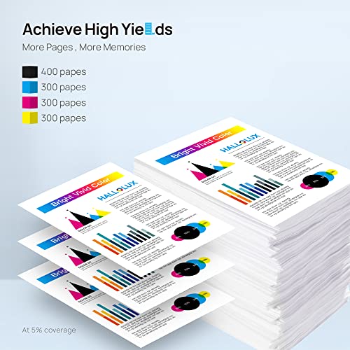 HALLOLUX PG-545XL CL-546XL Ink Cartridges, BK/C/M/Y multipack, Replacement for Canon 545 and 546 XL for Pixma MG3050 MG2500 MG2550S TS3150 TS3350 MG2555S TR4550 MG2950 MG2450 MG3053 MX495 - Image 2