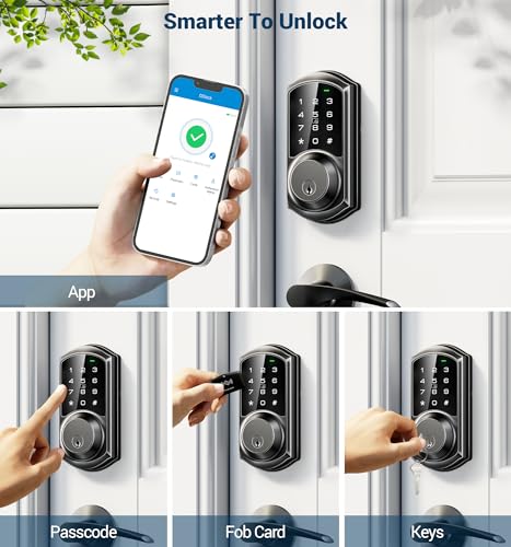 Veise VE06 Smart Deadbolt with App Control, Keyless Entry Smart Lock for Front Door, Electronic Digital Door Lock with Code, Easy Install, Matte Black - Image 3