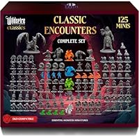 Komplettes klassisches Kreaturen-Set – Set 1 + Set 2 – bemalbare essentielle DND Monster Miniaturen Bulk – 120 Miniaturen für D&D 28 mm Skala Minatures Dungeons and Dragons Minis D&D Minature Figuren