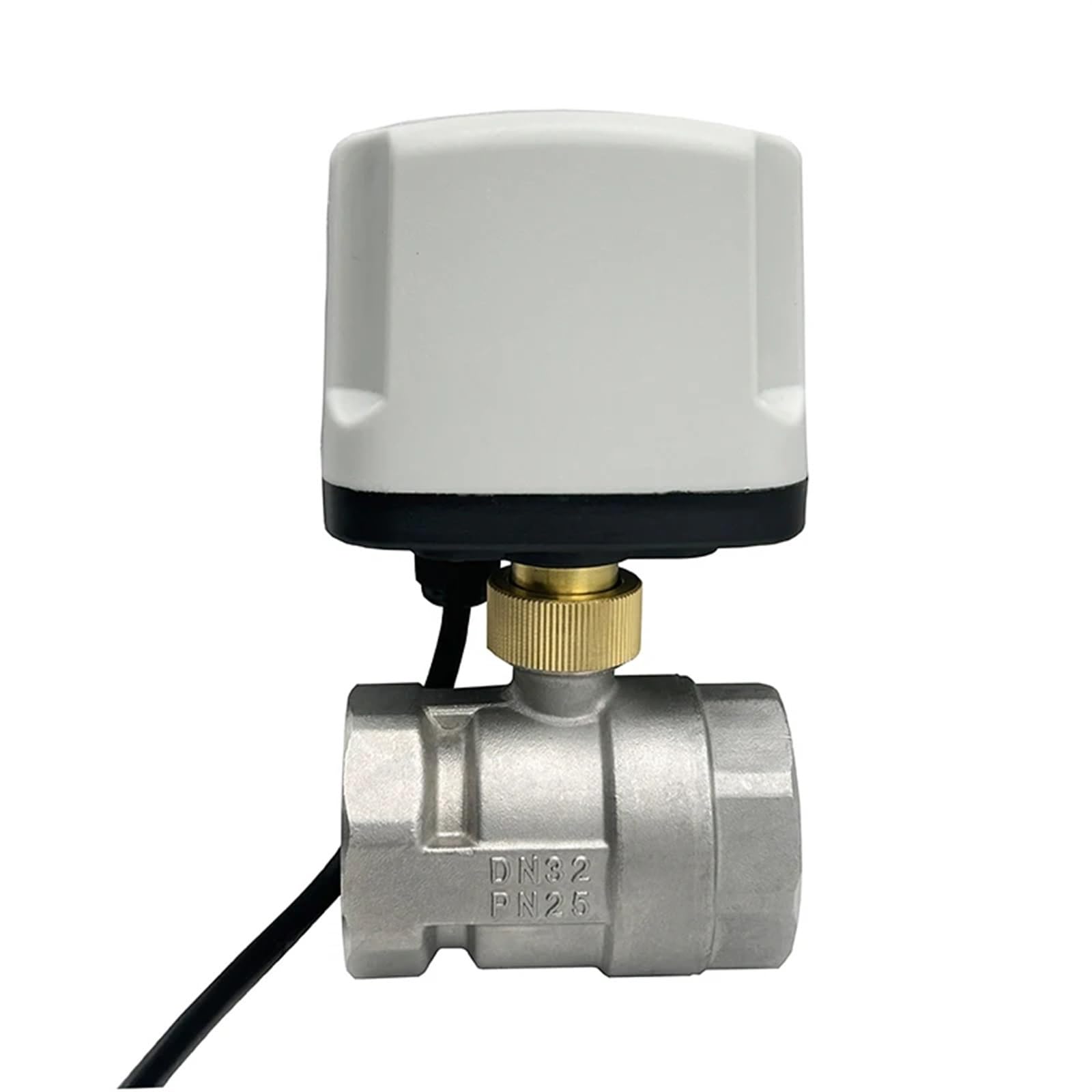 DN15 DN20 DN25 DN50 Válvula de Bola motorizada Impermeable IP65 2 vías 12V 24V 220V Control 3 Cables eléctrico Acero Inoxidable(12vdc-cr03,DN15)