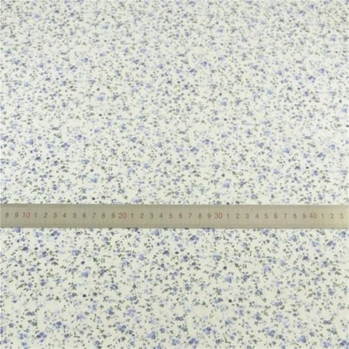 Tissu coton fleurs bleues facile à coudre pour patchwork et vêtements - 6