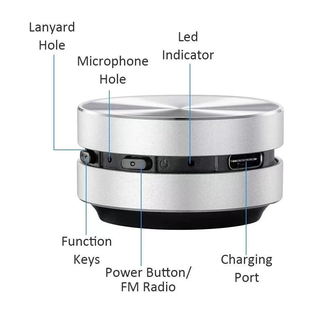 duraMOBI - Altavoz inalámbrico estéreo TWS de conducción ósea portátil y compacta, mini caja de sonido con función de absorción magnética, altavoz inalámbrico BT