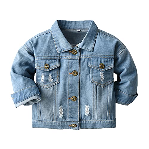 Veste d'automne en jean à manches longues pour bébé garçon et fille - Bleu - 9 mois Cover