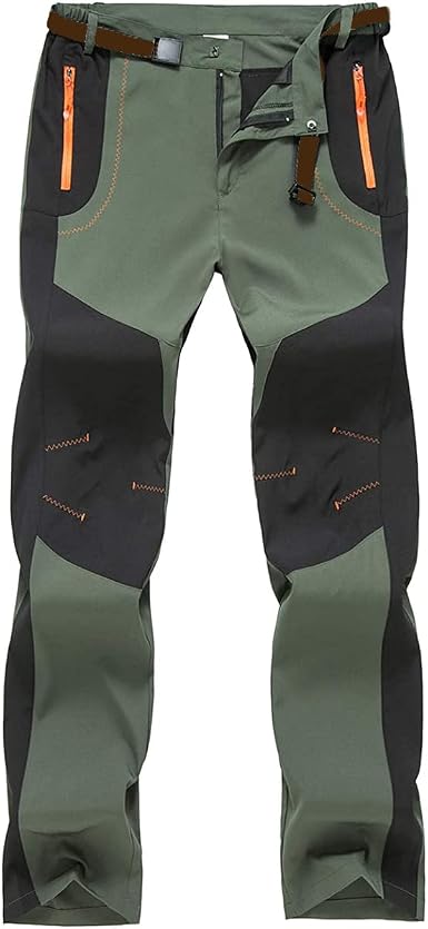 Amazon.com: Guosao Pantalones de senderismo para hombre, de secado rápido,  ligeros, transpirables, impermeables, con cinturón : Ropa, Zapatos y Joyería
