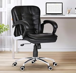 Da URBAN® Milford Mid Back Revolving Leatherette Ergonomic Home & Office Executive Chair with High Comfort Seating, Height... Price In India