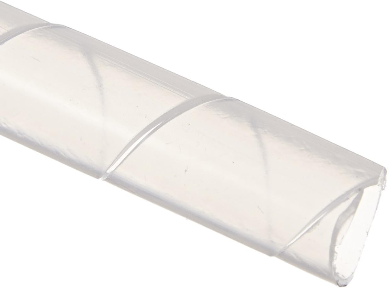 Polyethylene Spiral Wrap Cable Harness, 0.472" OD x 0.354" ID, 0.354" - 2.56" Bundle Range, Natural