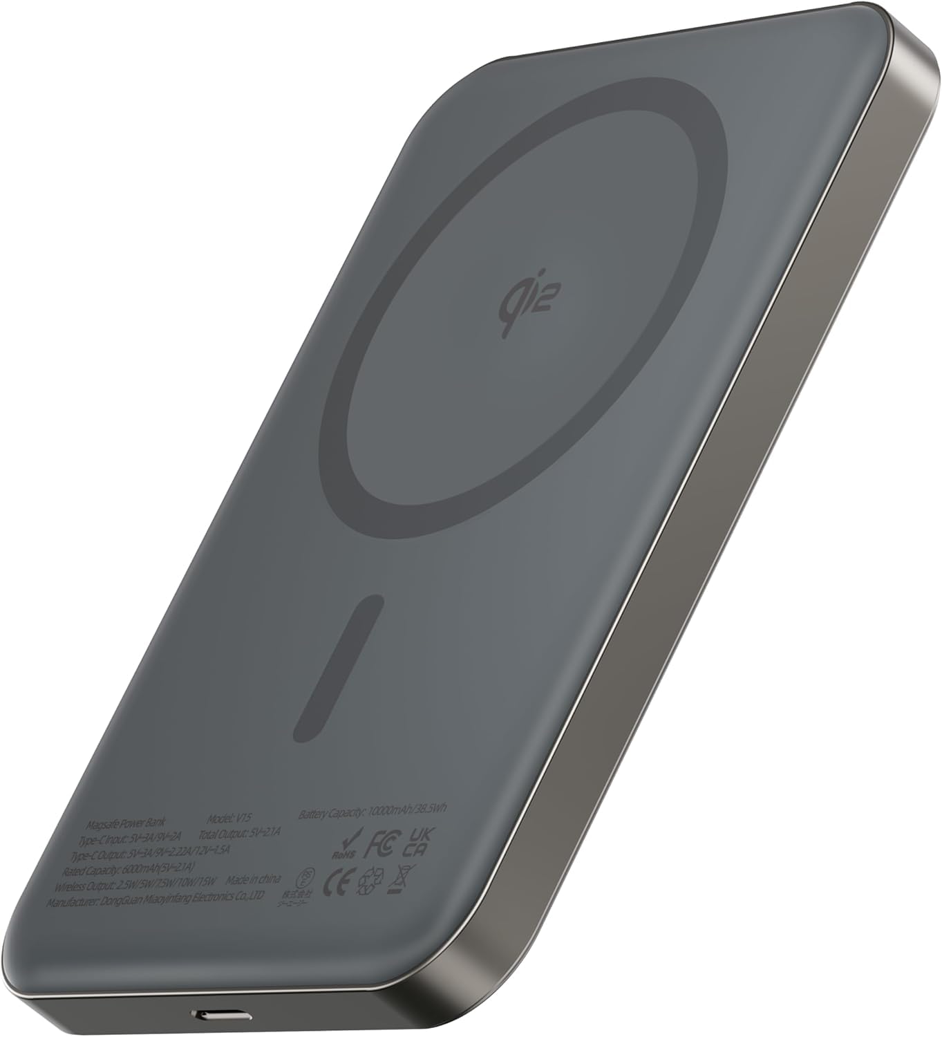 Yibest Qi2対応 モバイルバッテリー 10000mAh MagSafe対…