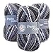 Produktbild Woll-Set"Perla" Farbe Chess (22) 3er-Set Wolle zum Stricken und Häkeln, Strickpackung incl. Strickanleitung