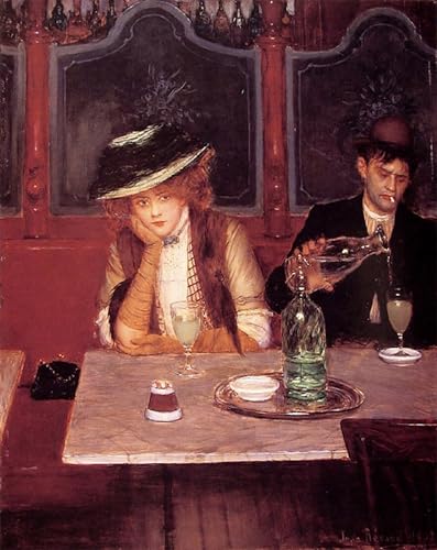 Cuadro de lona i bevitori de Jean Béraud póster decorativo para salón y oficina 60x90cm
