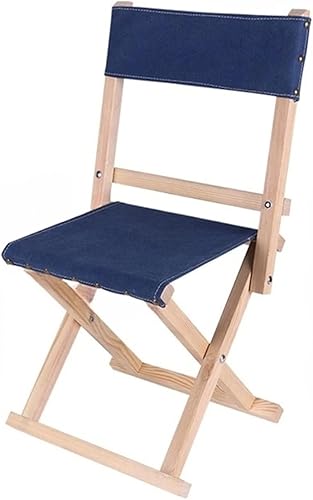 Silla plegable de madera y lona, camping con respaldo, taburete plegable, silla de respaldo portátil al aire libre, ligera, ideal para camping,