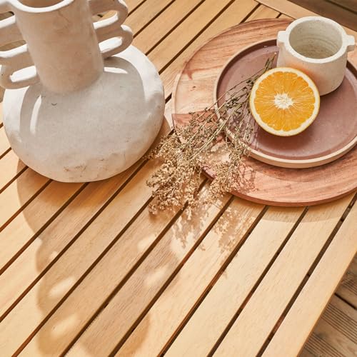 Salotto Da Giardino In Legno E Corda A 4 Posti, Beige - 3