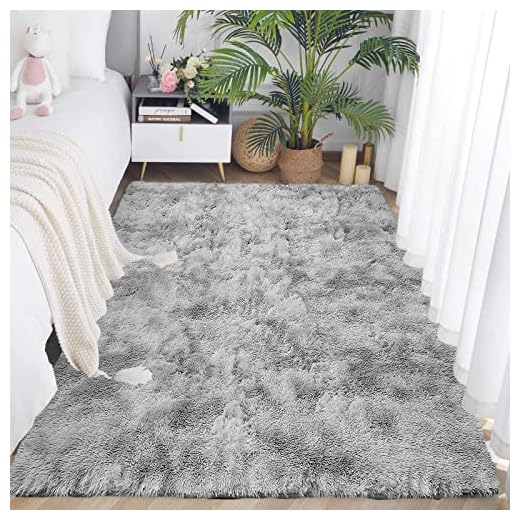 ASIinnsy Tapis Salon Shaggy Poil Long Tapis Chambre Doux Moelleux Moderne Gris Grand Tapis de Salon Chambre d'enfant Tapis Antidérapant Intérieur Tapis De Sol (Gris Blanc, 80 x 200 cm)