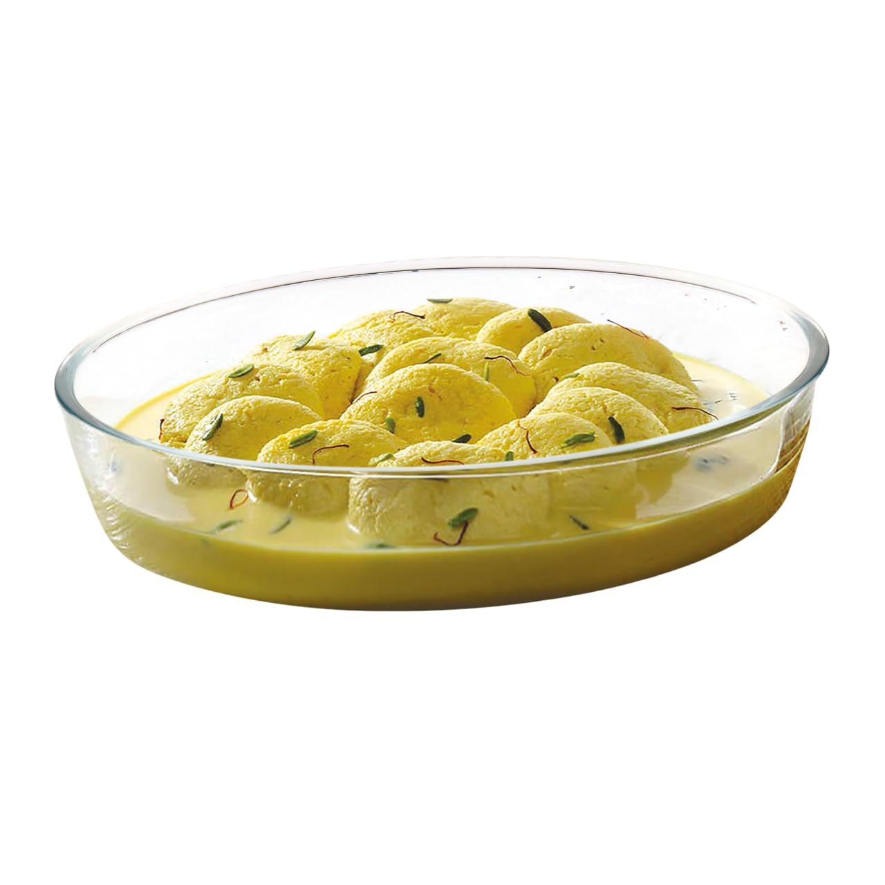 ATTRO Glassox Borosilicate Oval Glass Baking Dish Micorwave Oven Safe Freezer Safe Baking Tray Serving Dish Bakeware- 1600ml-picture-12