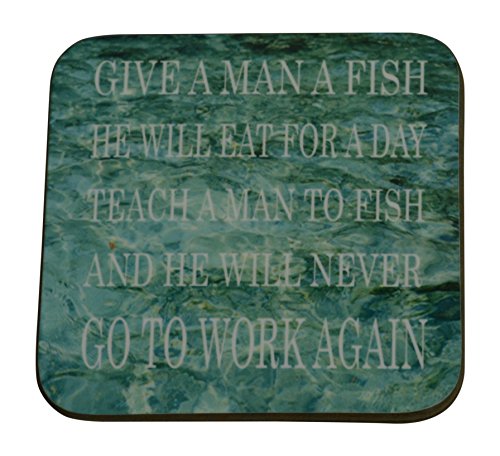 Fishing Drink Coaster Set Fish Gift Beer Drinking Joke Funny Home Kitchen Barware Camo #TOP4