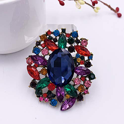 Image of Flower Brooch Pin Costume Jewelry Accessory Gold Tone