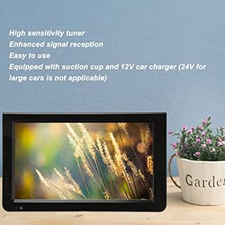 Haofy TV Digitale LED ISDB, TV Portatile da 10 Pollici, Ricezione Segnale Forte, Ricaricabile 1800 MAh, con Supporto per Auto