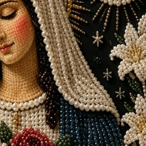 Pintura de perlas religiosa con acabado radiante para sala 6