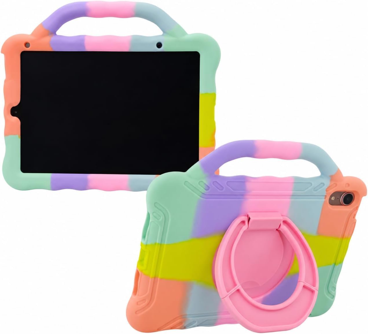 Kids Case for iPad mini 7/6 8.3", Shockproof (Rainbow)