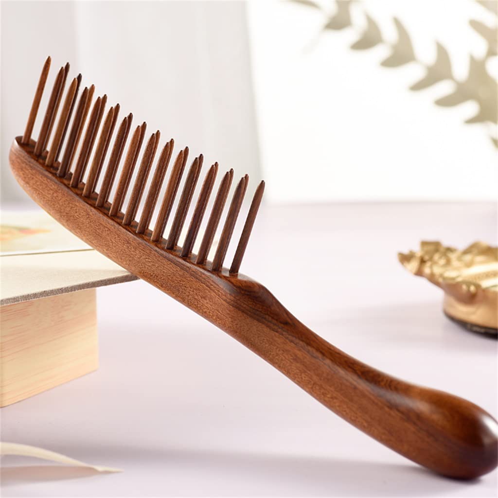 MRKU Peine de Dientes de Doble Fila, Peine de Masaje portátil para el hogar, Peine para Cabello Largo y Corto, Regalo Personal, Peine para el Cuidado del Cabello