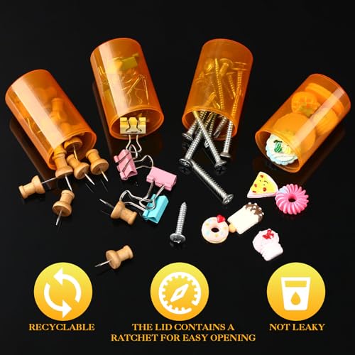 Image of 30 Pack Plastic Film Canisters Holder with Lids 35mm Empty Camera Reel Containers Yellow Small Storage Bottles for Pills Beads Coins Vitamins Art Supplies Science Experiments Classroom Craft Projects