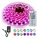 Produktbild RGB LED Strip Set EU Stecker, bis 5 Meter SMD 5050 LED Strip Full Kit mit 44-Tasten IR Fernbedienung und 12V Netzteil,für Zuhause Küche Weihnachten Indoor Dekoration MEHRWEG