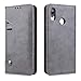 Produktbild SMART LEGEND für Huawei P20 Lite Hülle Handyhülle Tasche mit Kartenfach Kredit Karten Fach Geldklammer Wallet Case Leder Handy Schutzhülle Ledertasche Lederhülle Magnet Standfunktion - Grau
