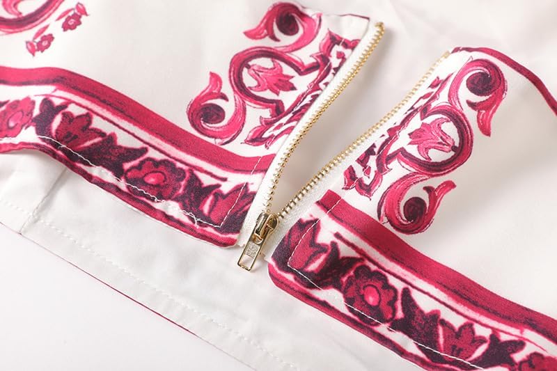 Women's Celadon Print Camisole with Vest Two Piece Set Dress Bohemian Long Dresses - Image 6