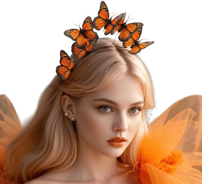 Butterfly Fascinator Hats Headband Monarch Butterfly Crown Tea Party Kentucky Halloween Costume Headpiece