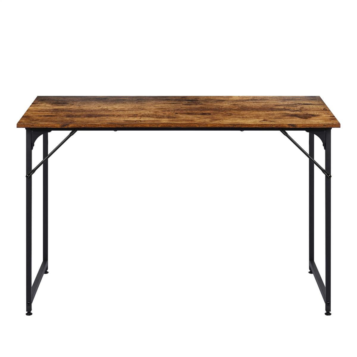 T-LOVENDO.ES Mesa de Ordenador Estrecha, Escritorio de 120 cm x 60 cm, Pequeña Mesa de Oficina de Diseño Industrial, para Oficina en Casa, Estudio, Salón, de Trabajo, Estructura de Metal, Madera