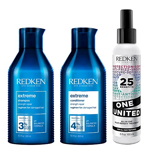 Redken Shampoing et Après-shampoing Extreme pour réparer les cheveux brûlés par les plaques