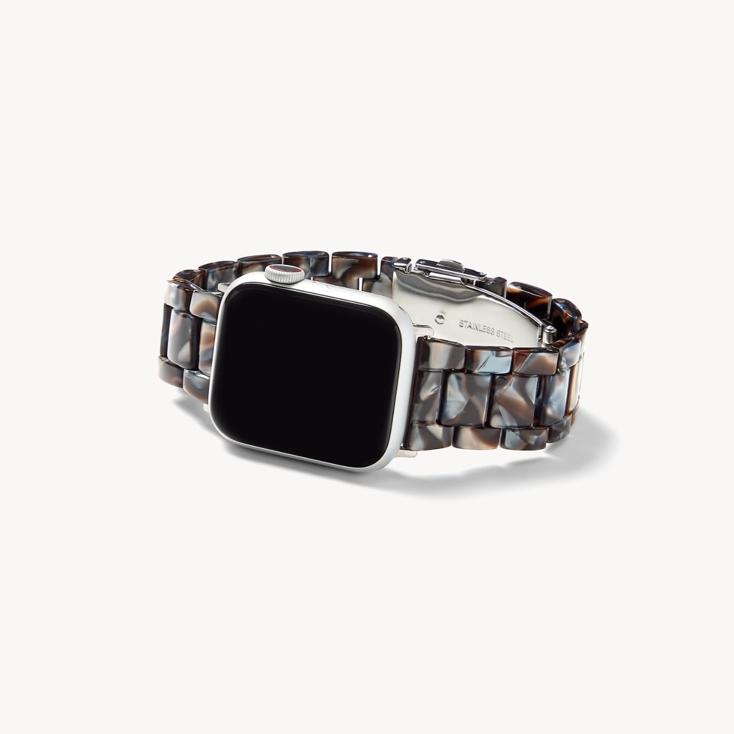 MACHETE Compatible with Apple Watch Band 38mm 40mm 41mm 42mm 44mm 45mm 49mm, Fashion Acetate Resin iWatch Band for SE Series 9/8/7/6/5/4/3/2/1 Ultra 2 1 Women Men (Blue Horn)