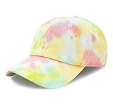 Cotton Baseball Cap Dad Hat – Washed Low Profile Adjustable Hat for Men Women Casual Outdoor Running Golf(2. Tie Dye - 1)